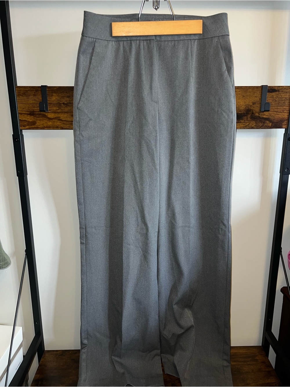 Dynamite Gray Wide-Leg Trousers